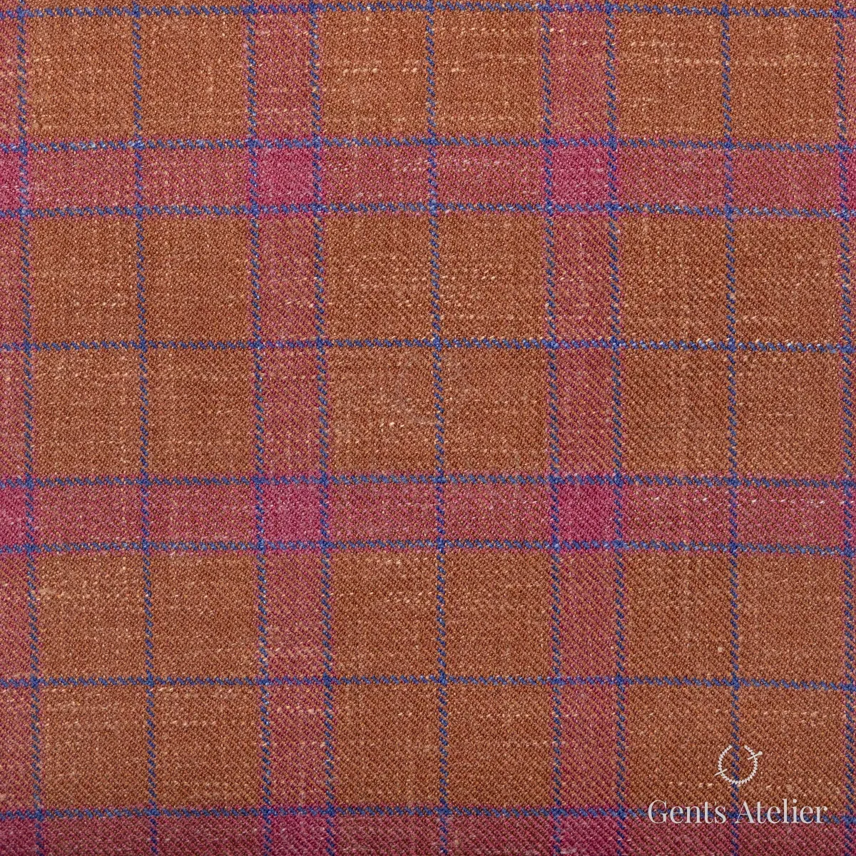 Костюм из Gent's Colors 2699-18 — терракотовый, Шерсть, лён, шёлк